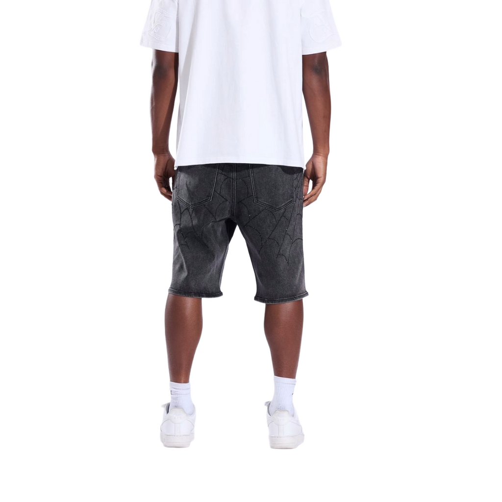 CRYSP| CENA GREY WASHED DENIM SHORTS