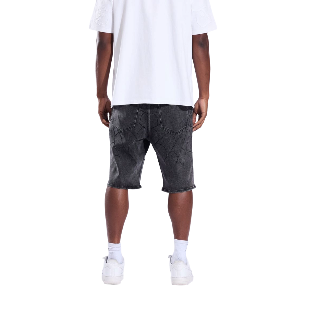 CRYSP| CENA GREY WASHED DENIM SHORTS