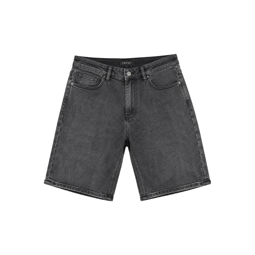 CRYSP| CENA GREY WASHED DENIM SHORTS