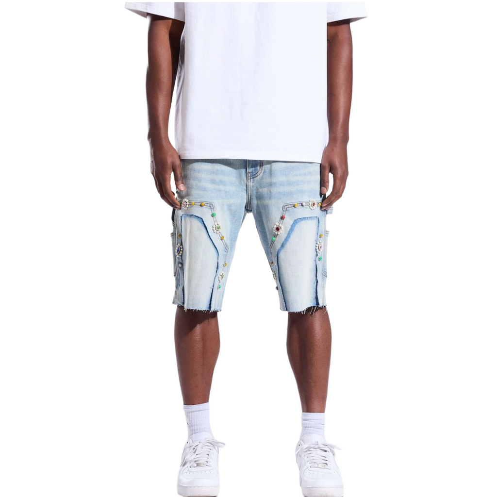 CRYSP| LOTUS LIGHT BLUE DENIM SHORTS