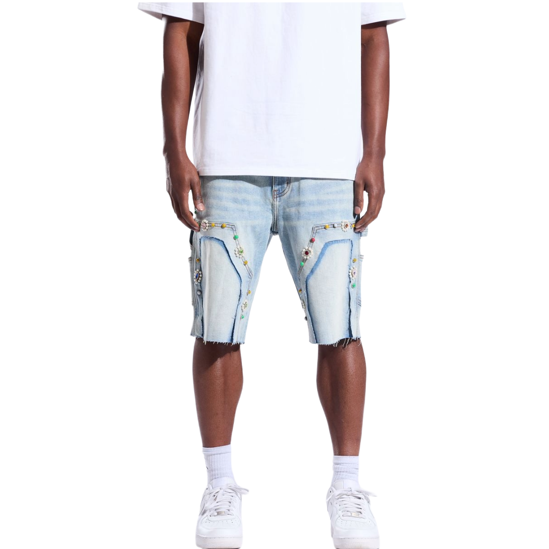 CRYSP| LOTUS LIGHT BLUE DENIM SHORTS