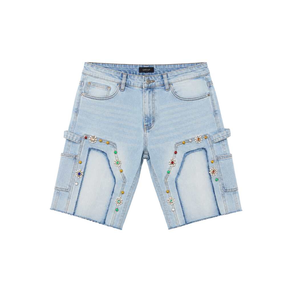 CRYSP| LOTUS LIGHT BLUE DENIM SHORTS