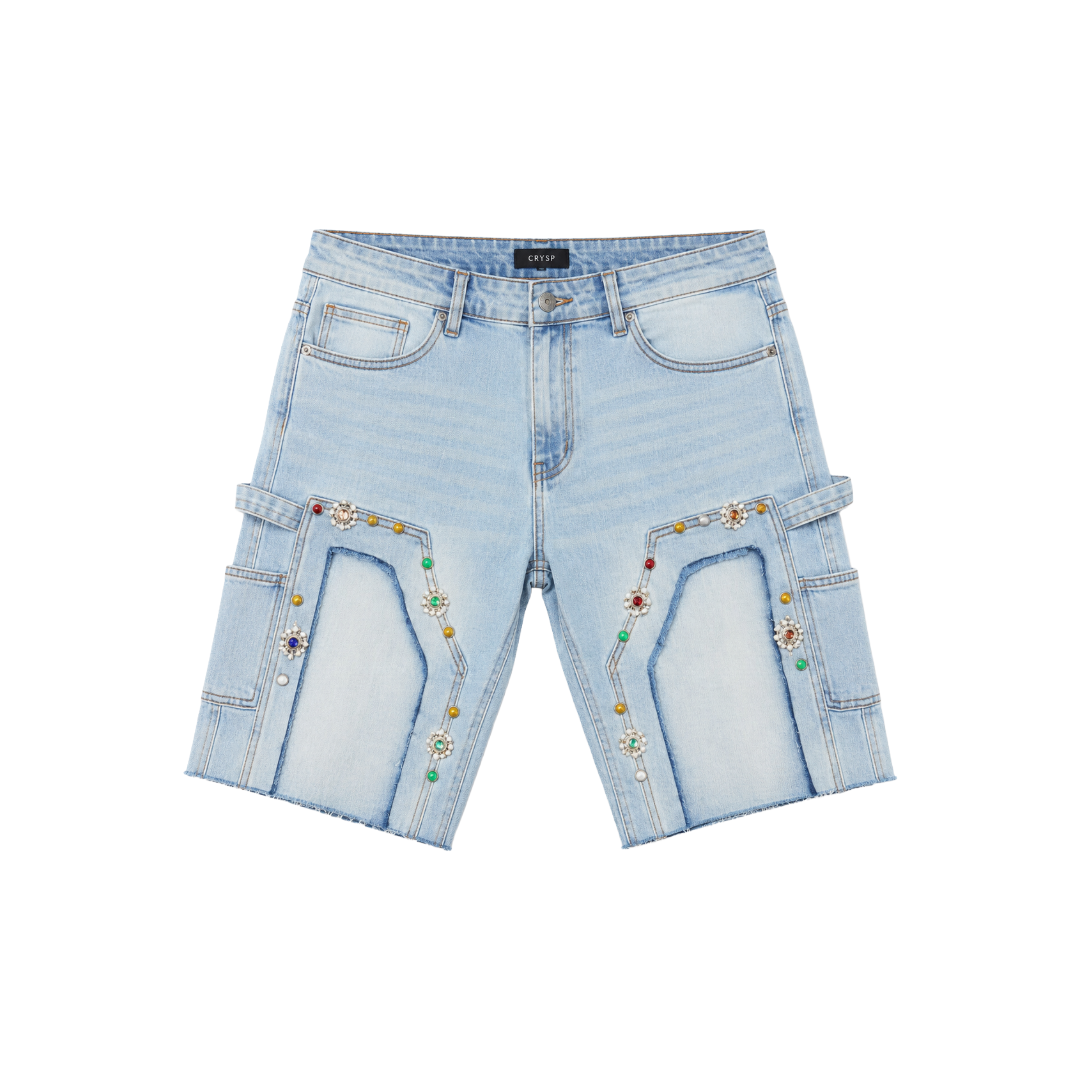 CRYSP| LOTUS LIGHT BLUE DENIM SHORTS