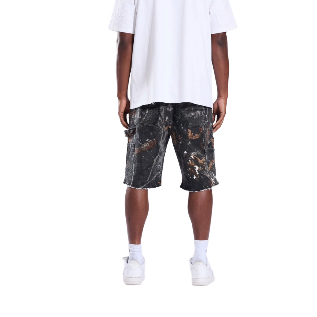 CRYSP| LOTUS CAMO DENIM SHORTS