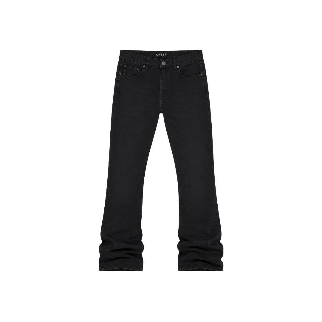 CRYSP| ARCH FLARE BLACK DENIM