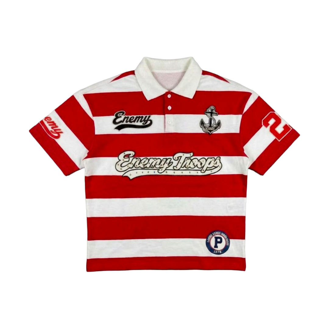 RUGBY POLO TEE RED