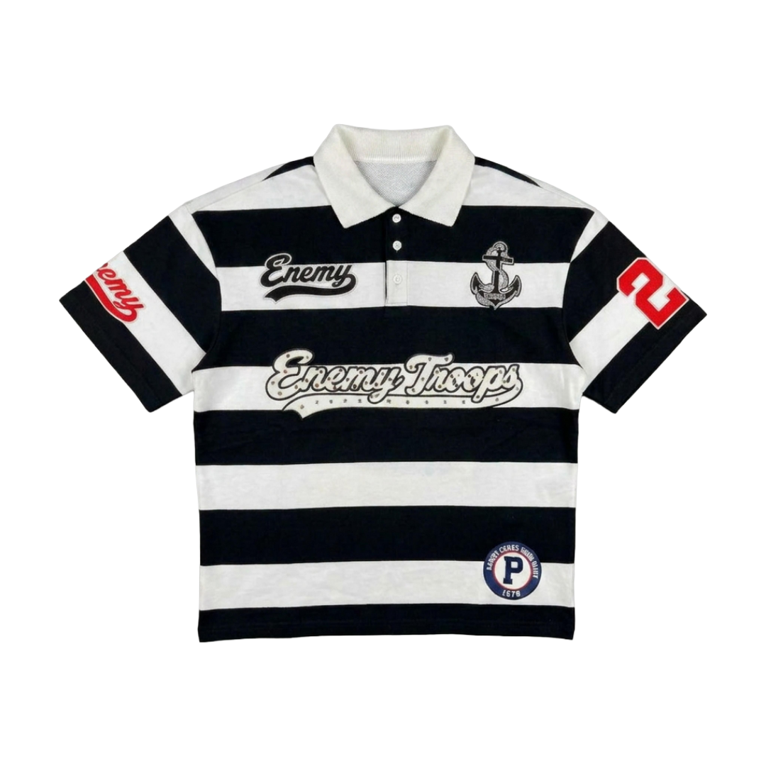 RUGBY POLO TEE BLACK