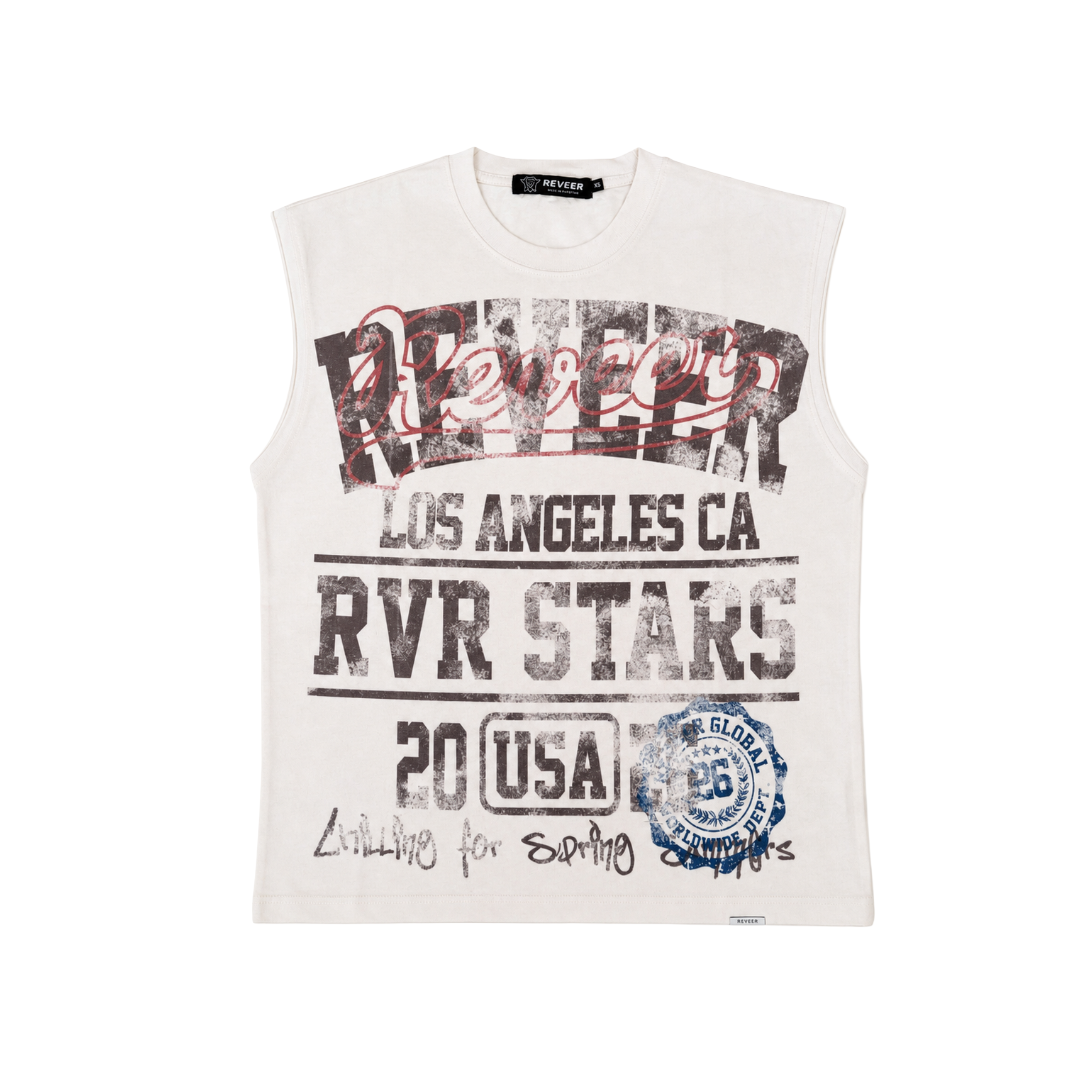 STARS CUTOFF TEE WHITE