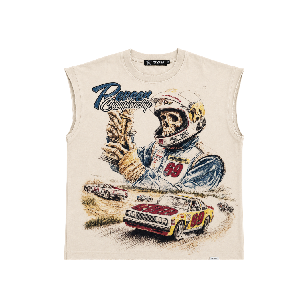 RACER CUTOFF TEE TAN