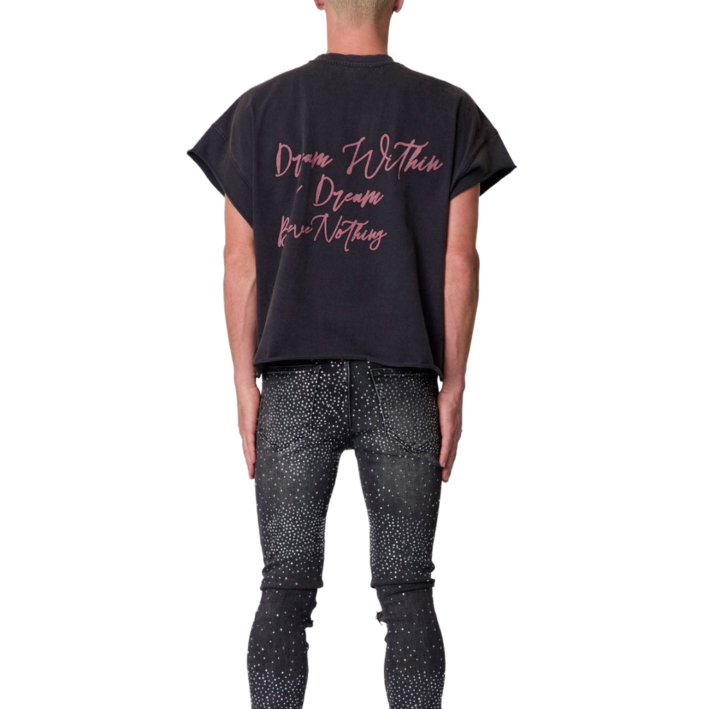 DREAM CUT OFF TEE WASHED BLACK