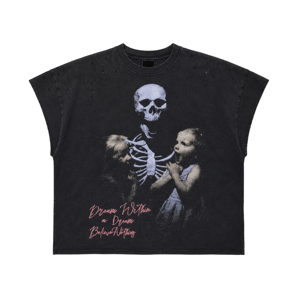 DREAM CUT OFF TEE WASHED BLACK
