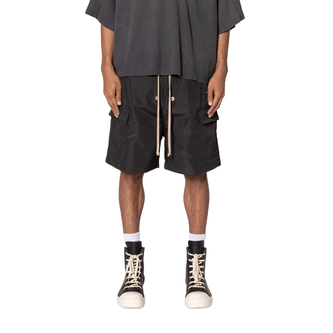 RAVE DOUBLE CARGO SHORTS BLACK