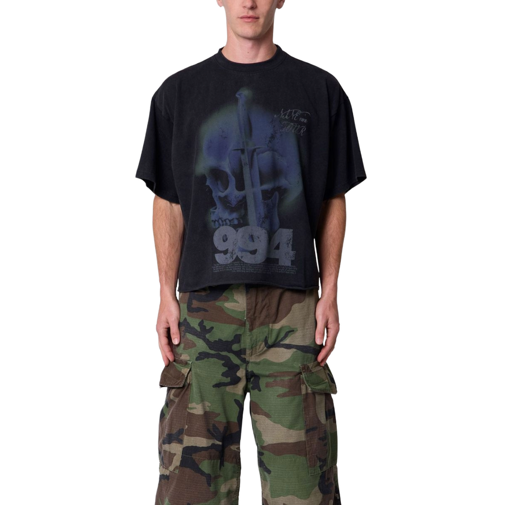 KNIFE SKULL TEE BLACK