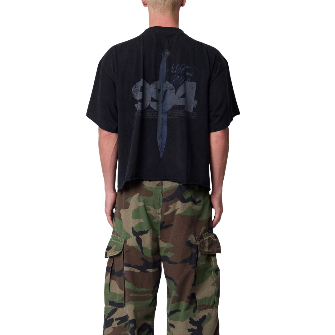 KNIFE SKULL TEE BLACK
