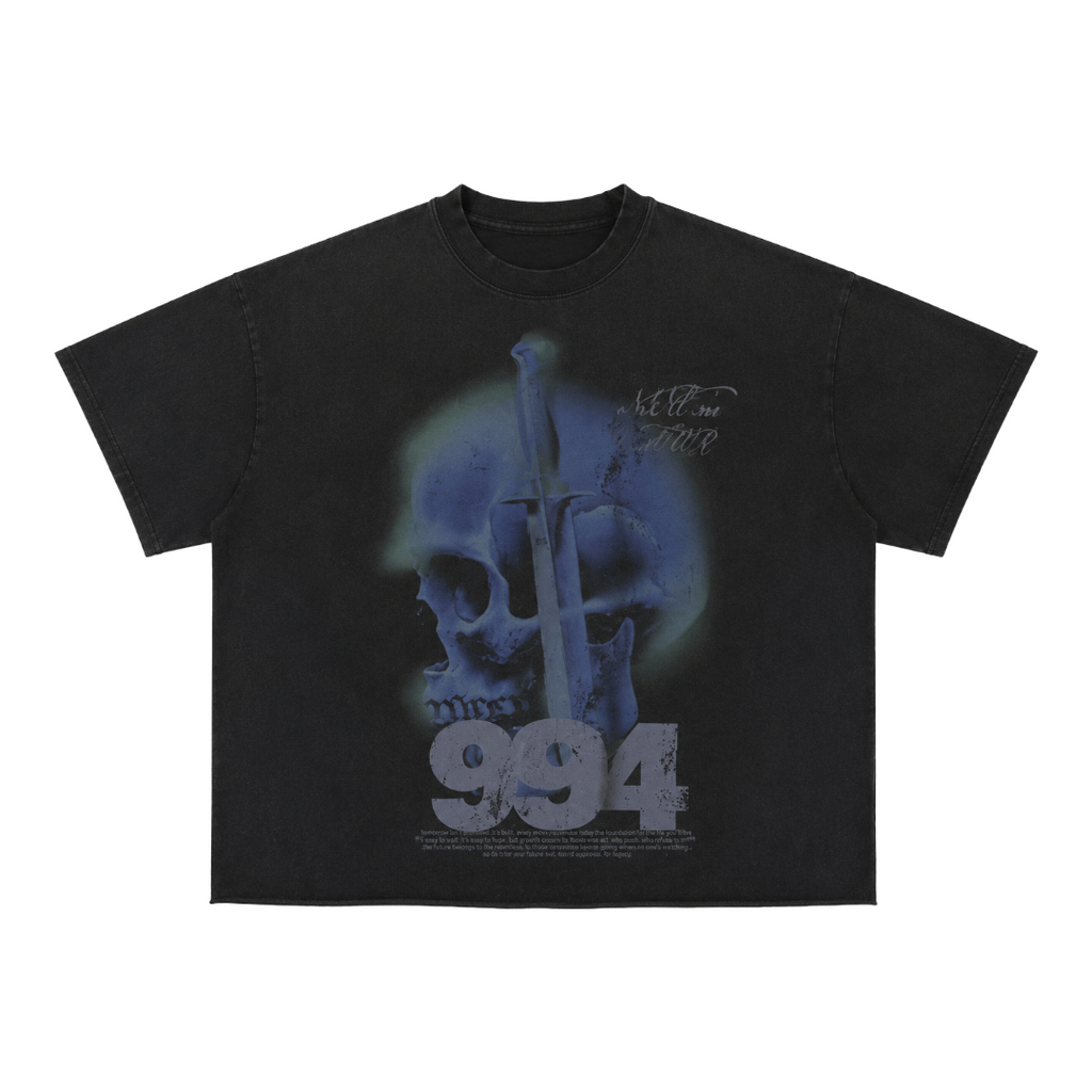 KNIFE SKULL TEE BLACK