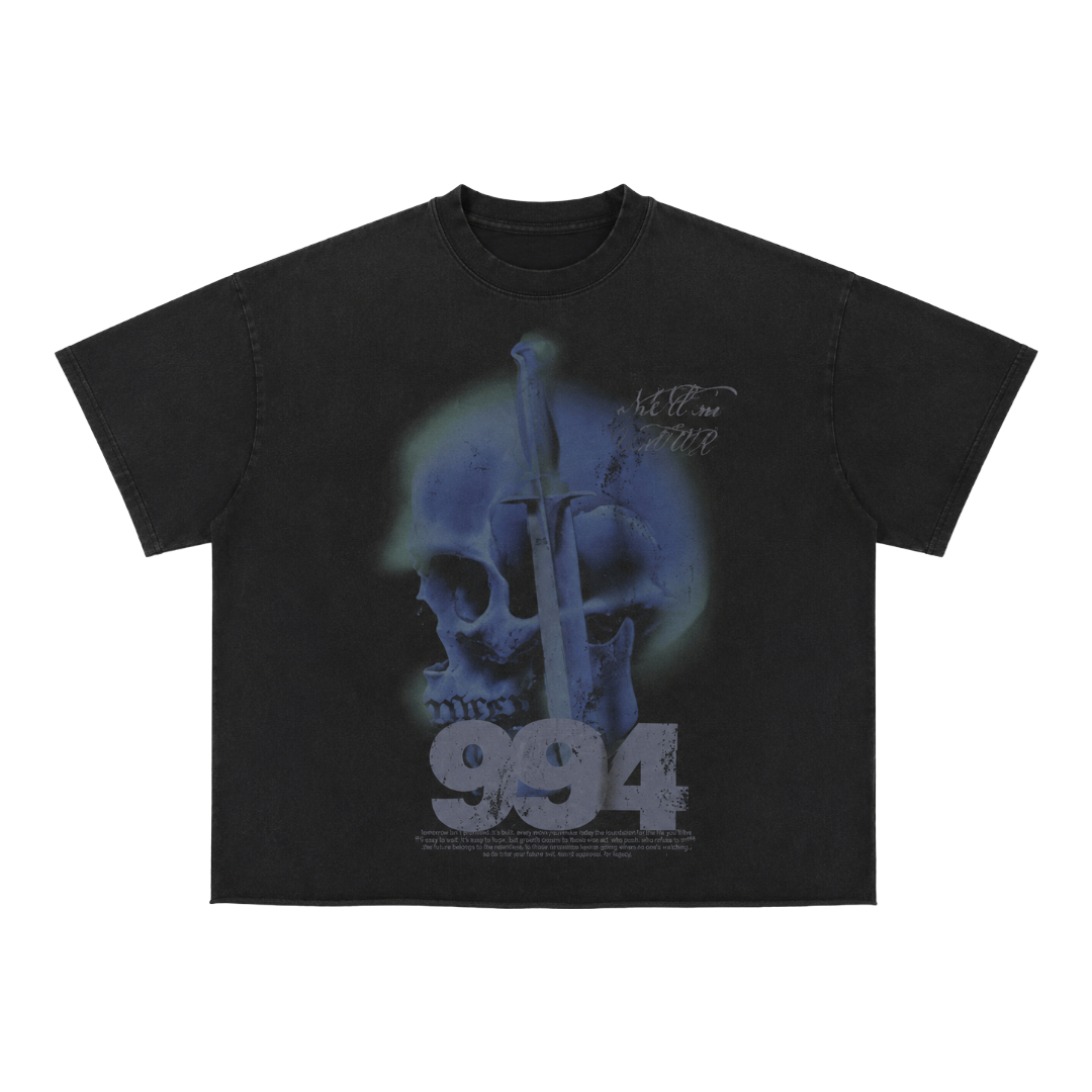KNIFE SKULL TEE BLACK