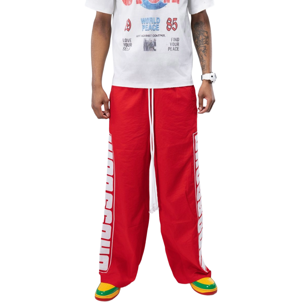 GLOW IN THE DARK NYLON PANTS RED