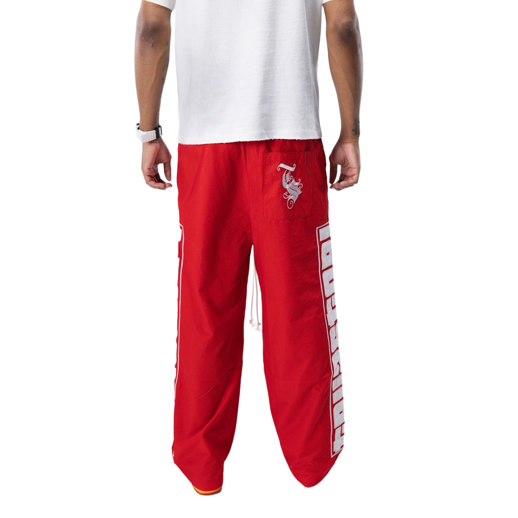 GLOW IN THE DARK NYLON PANTS RED