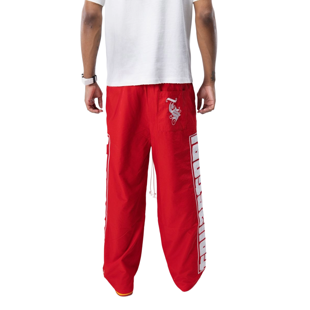 GLOW IN THE DARK NYLON PANTS RED