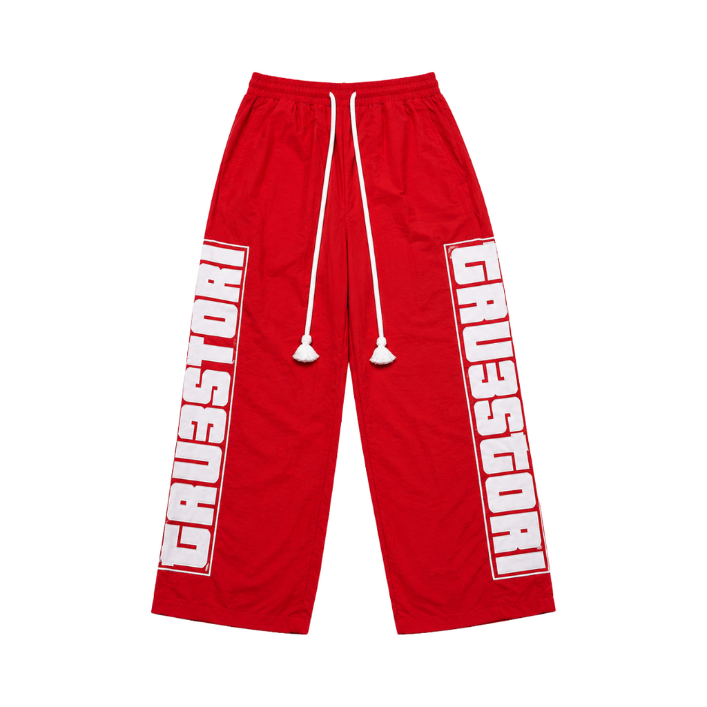 GLOW IN THE DARK NYLON PANTS RED