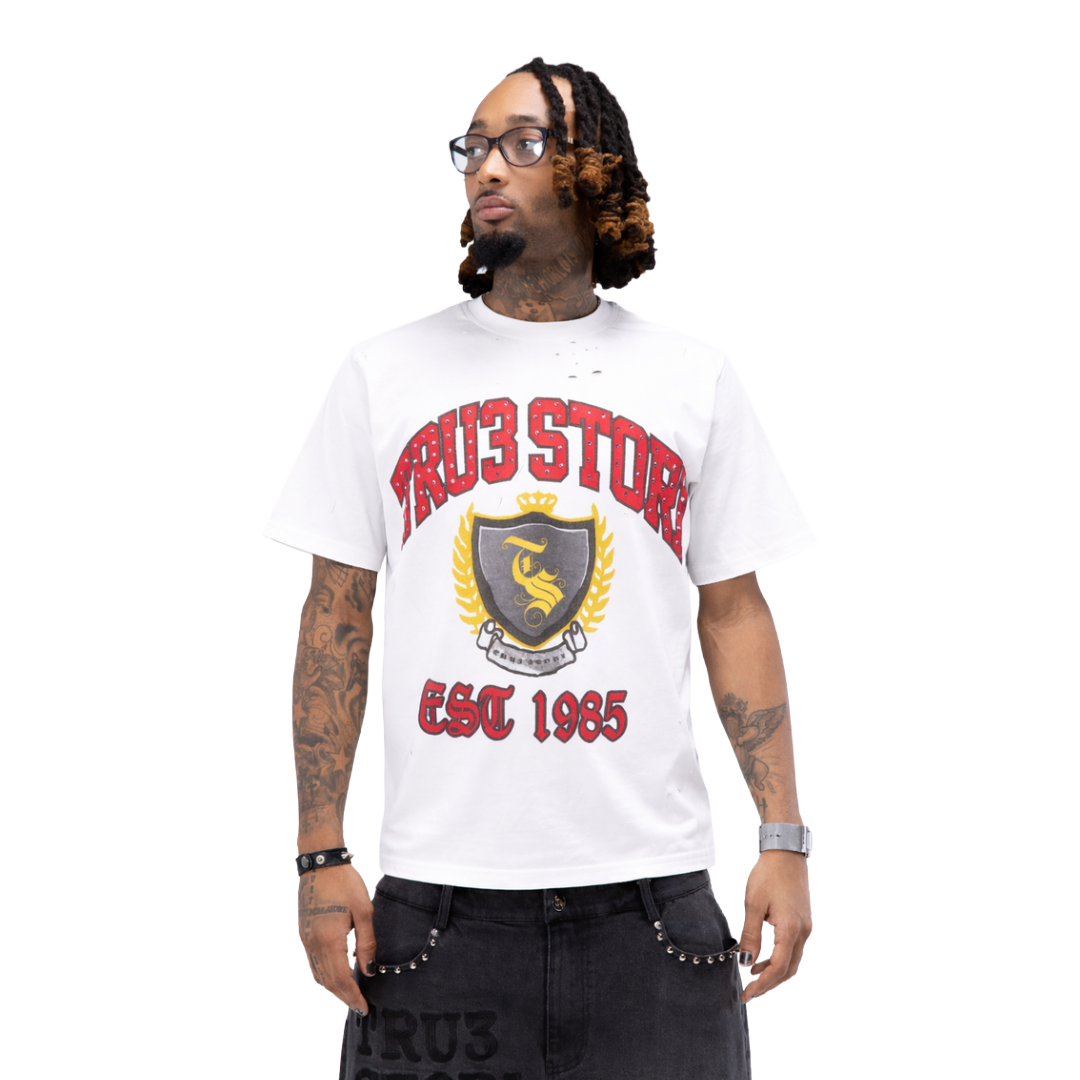 UNIVERSITY TEE WHITE