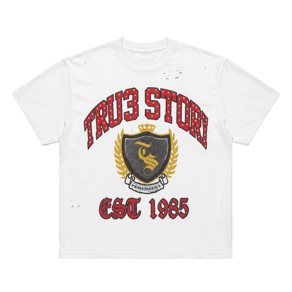 UNIVERSITY TEE WHITE