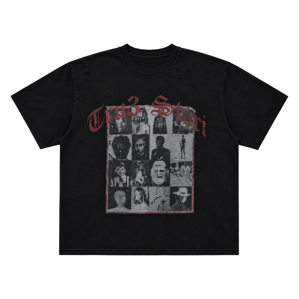 MANY FACES BLACK TEE