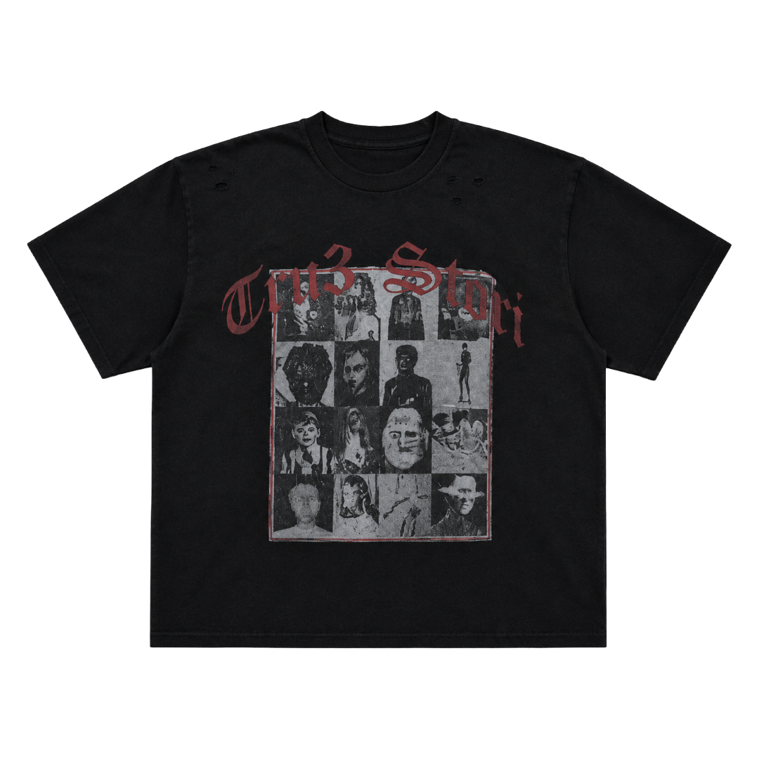 MANY FACES BLACK TEE