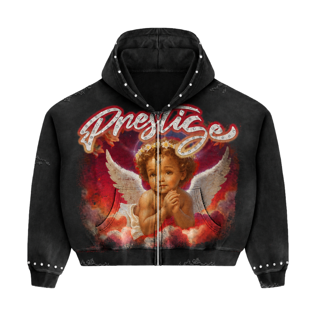 ANGEL HOODIE BLACK/RED