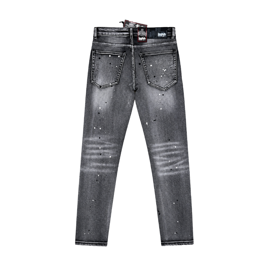 RIP N REPAIR GREY WASH DENIM