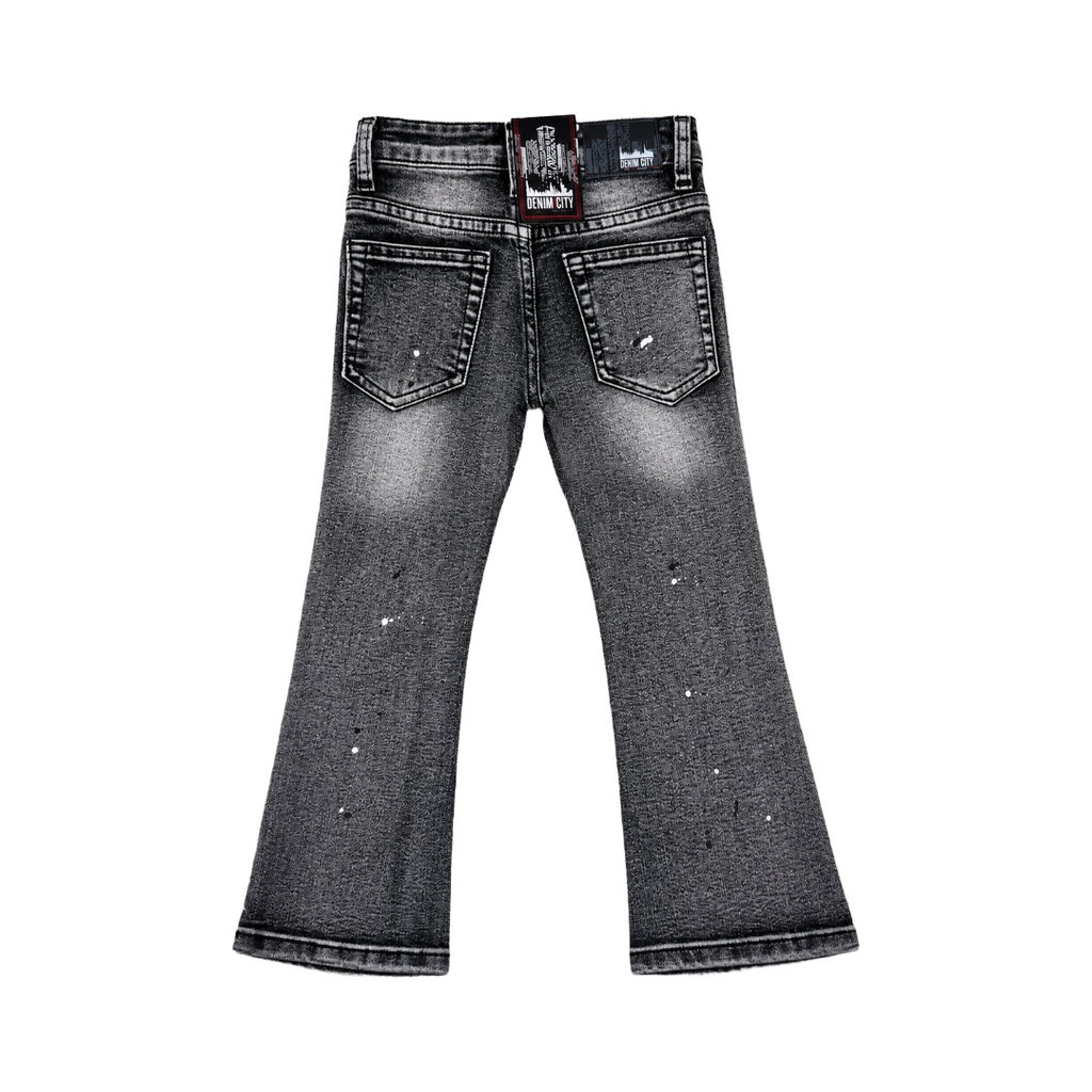 KIDS RIP N REPAIR GREY WASH DENIM