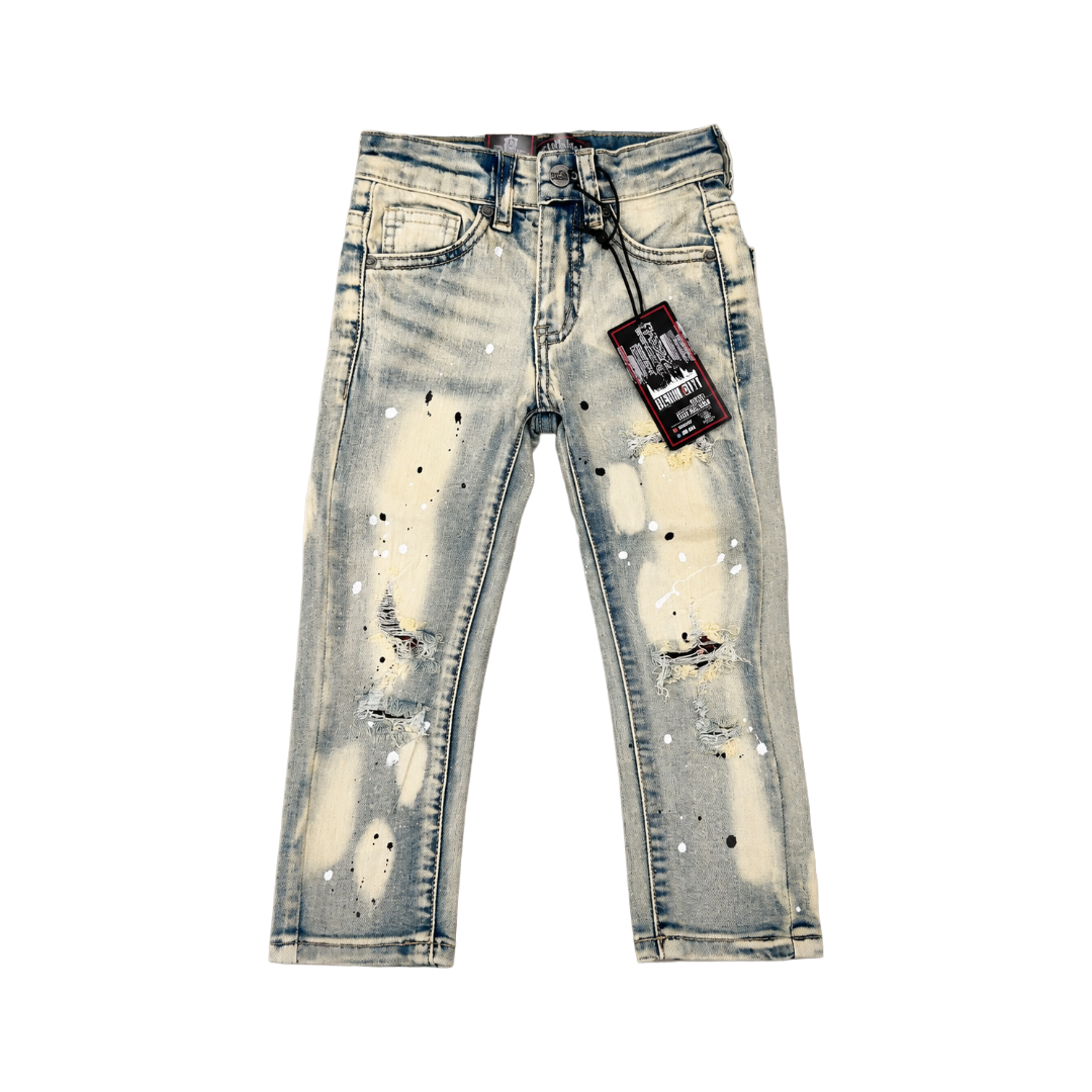 KIDS RIP N REPAIR VINTAGE WASH DENIM