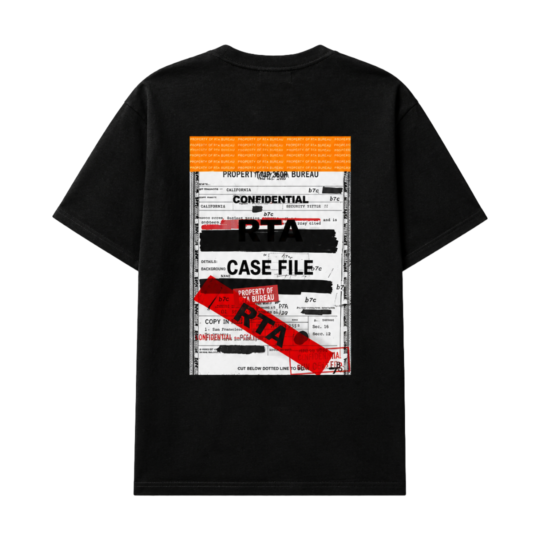 COLIN OVERSIZED S/S TEE | BLACK CASE FILE