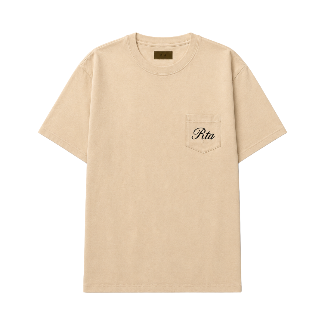 BASTIEN POCKET TEE | BONE CLOCKFACE