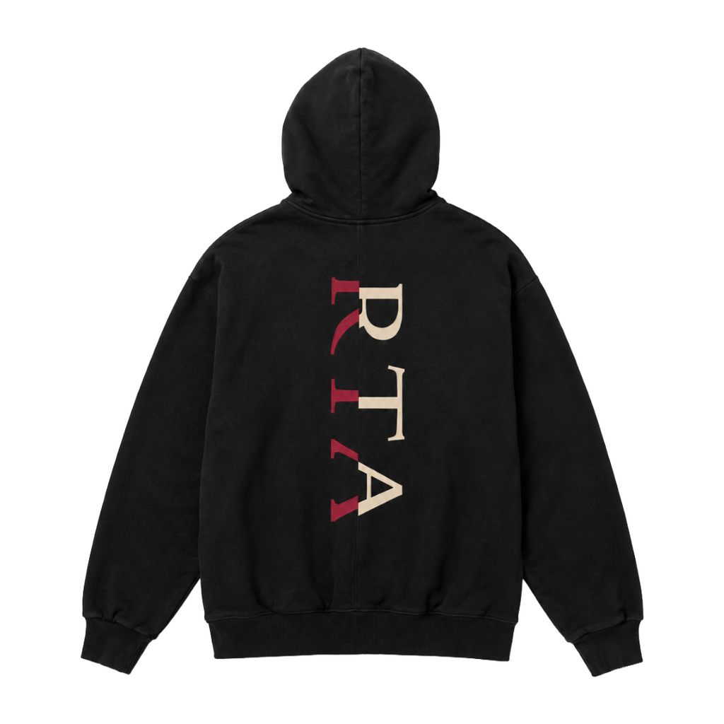 RIKO HALF HALF ZIP UP | VINTAGE BLACK COMBO
