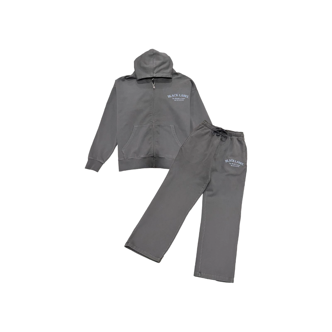 BLACK LABEL CHARCOAL JOGGER SET