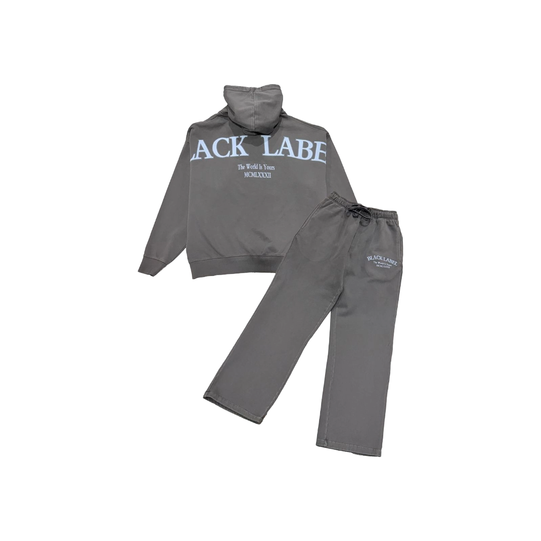 BLACK LABEL CHARCOAL JOGGER SET