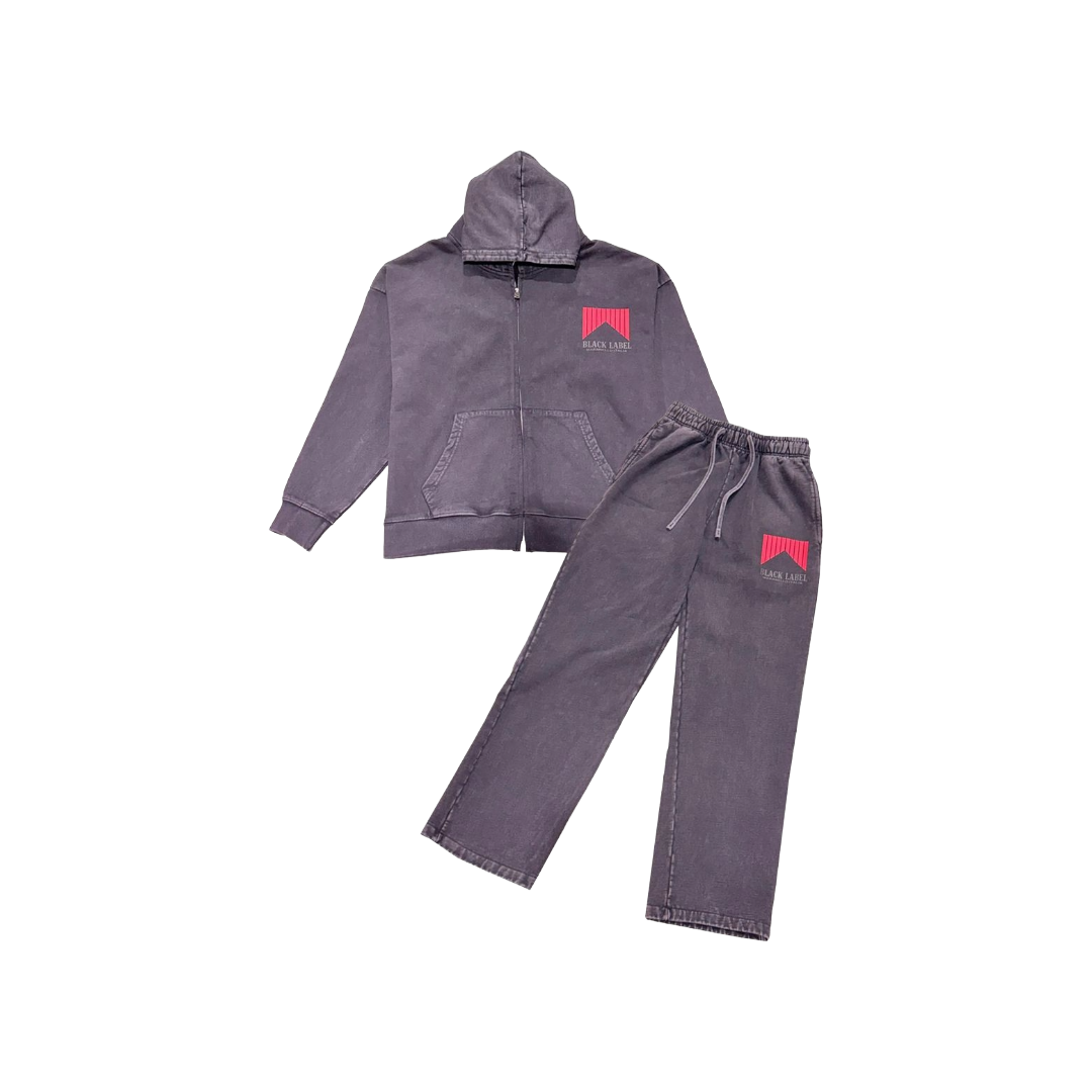 BLACK LABEL BLACK GARMENT DYE JOGGER SET