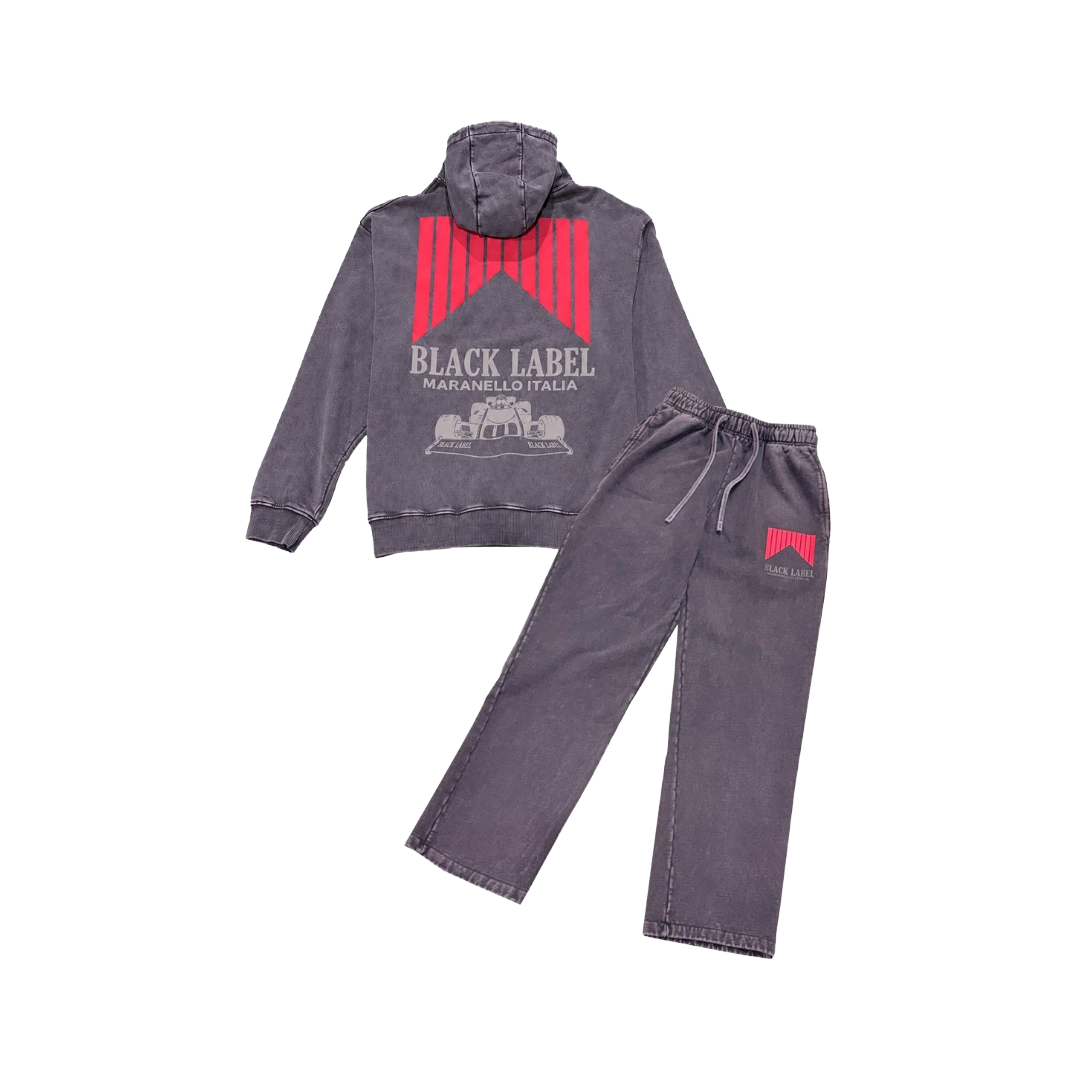 BLACK LABEL BLACK GARMENT DYE JOGGER SET