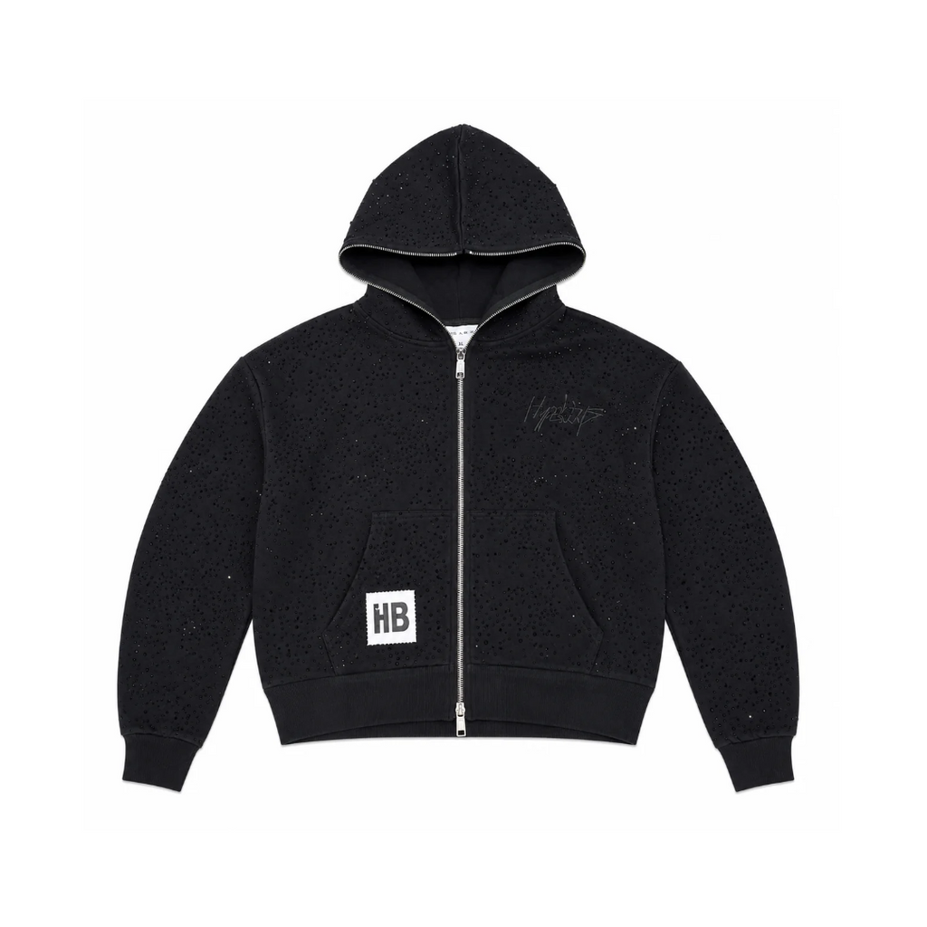 HYPEBOYS| BLING HOODIE BLACK