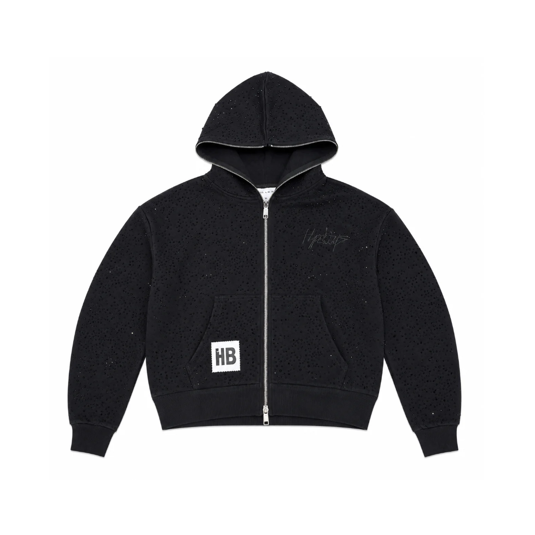 HYPEBOYS| BLING HOODIE BLACK