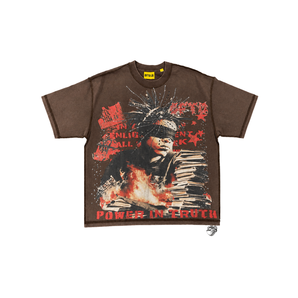 GFTD LA| POWER IN TRUTH BROWN TEE