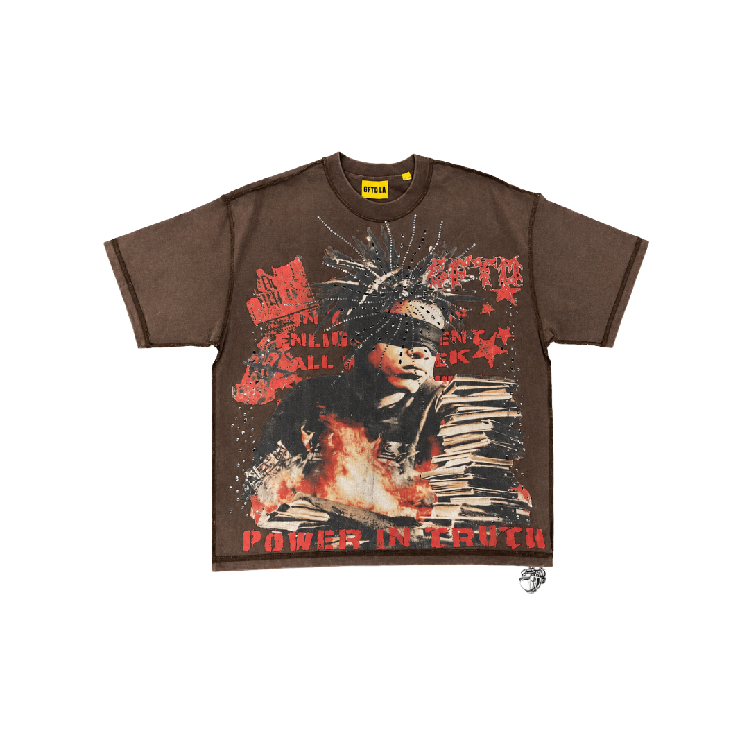 GFTD LA| POWER IN TRUTH BROWN TEE