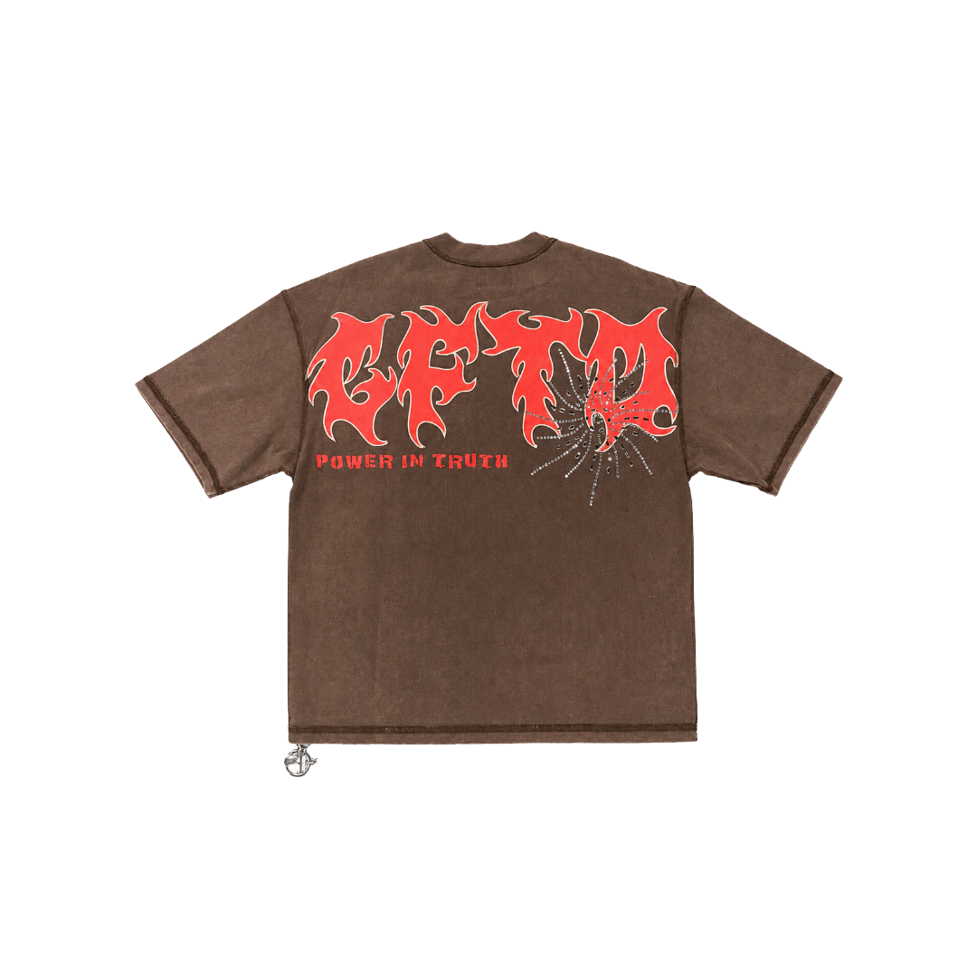 GFTD LA| POWER IN TRUTH BROWN TEE