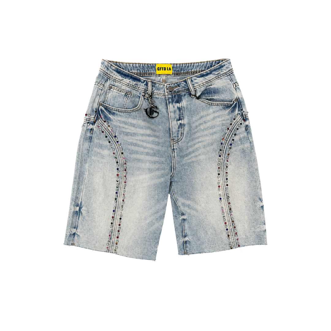 GFTD LA| FISK LT WASH DENIM SHORTS