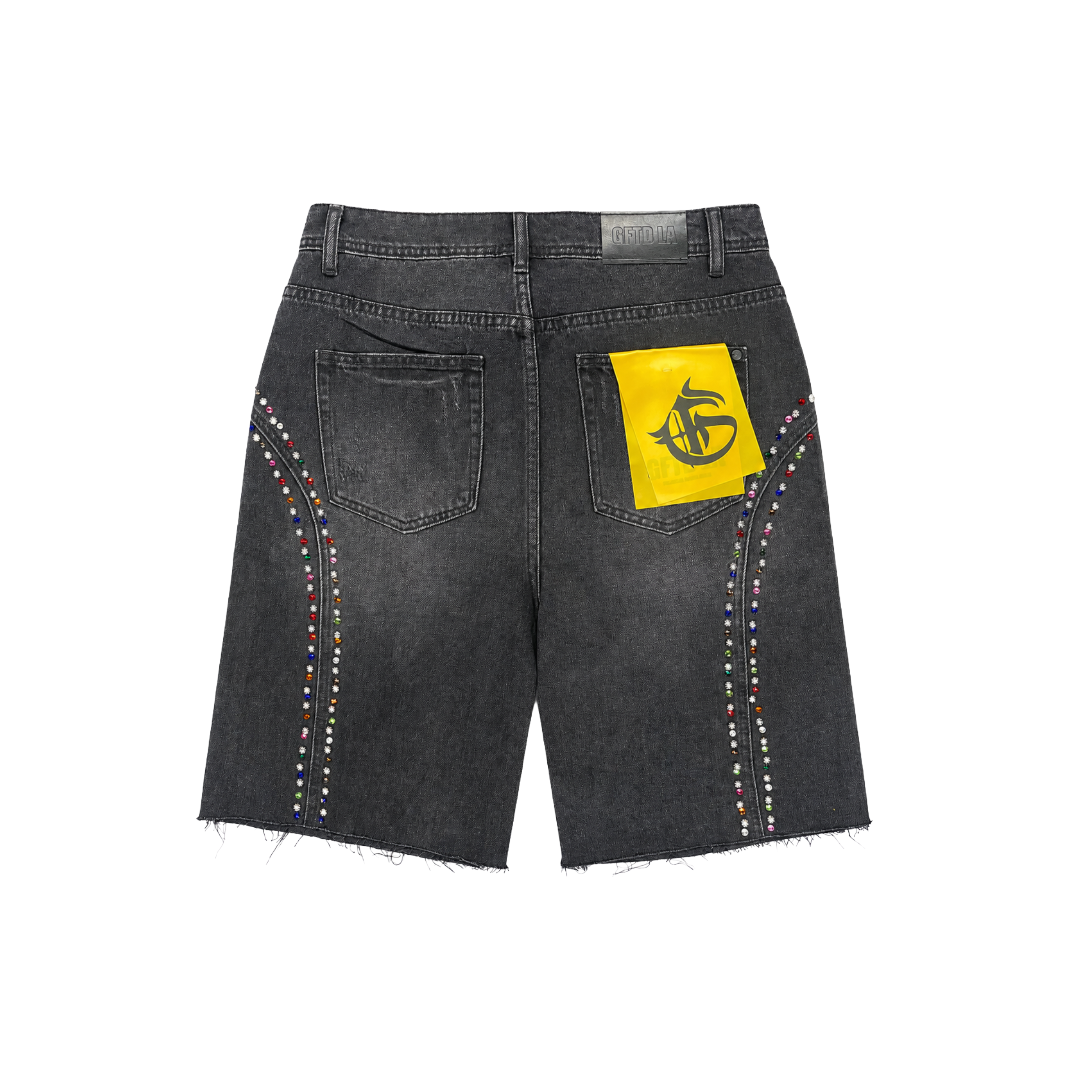 GFTD LA| FISK BLACK WASH DENIM SHORTS