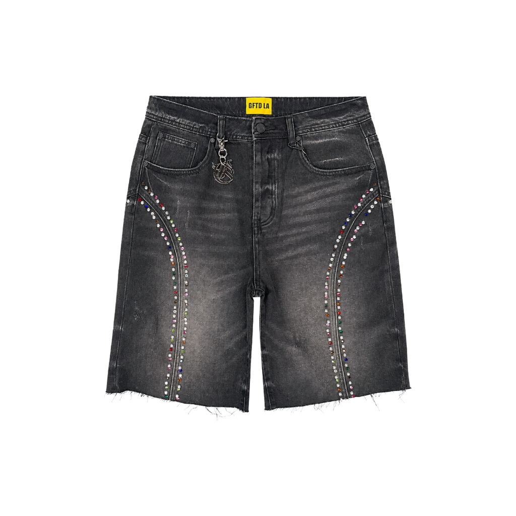 GFTD LA| FISK BLACK WASH DENIM SHORTS