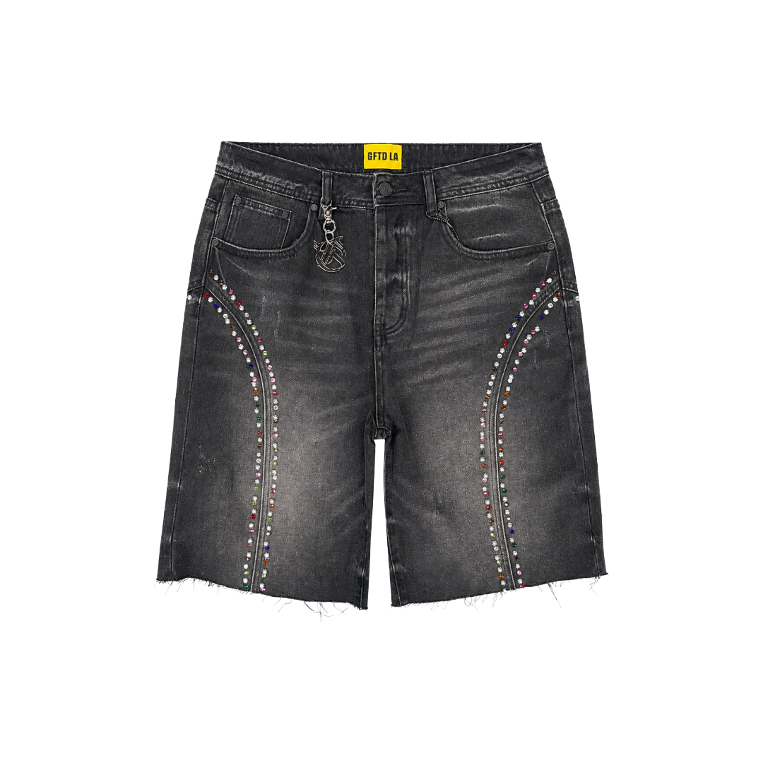 GFTD LA| FISK BLACK WASH DENIM SHORTS