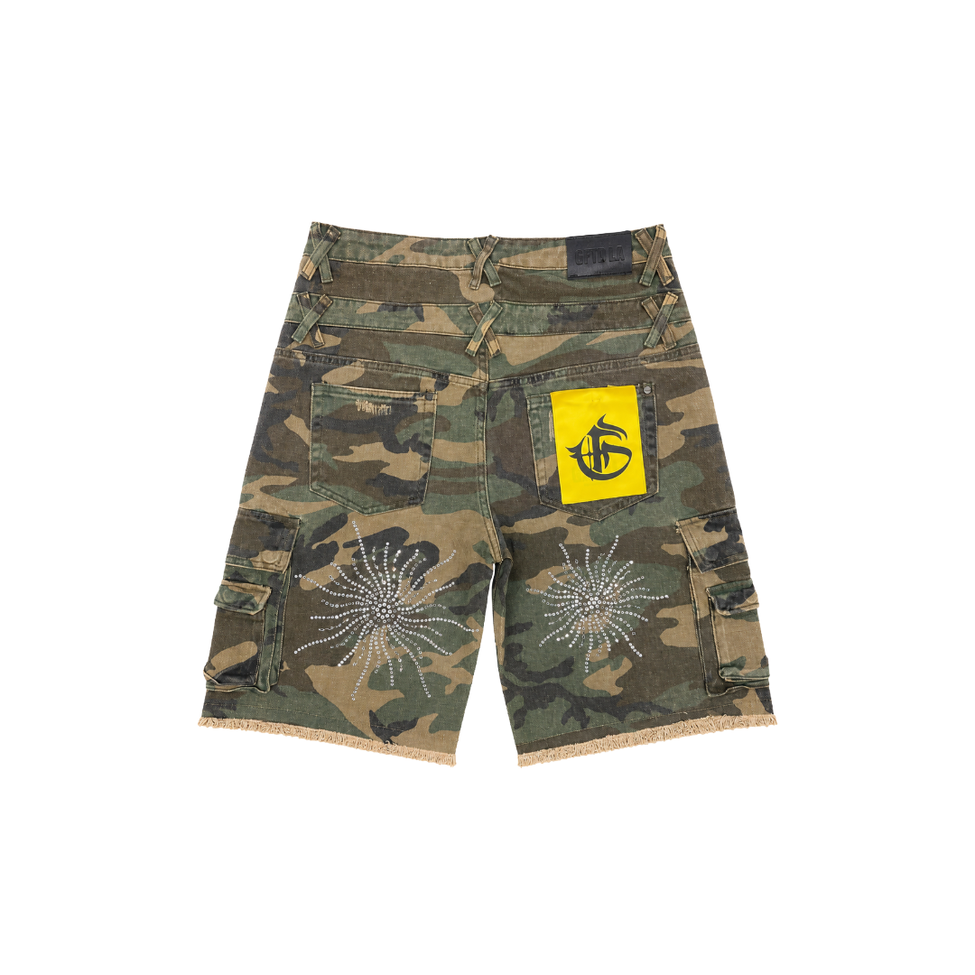 GFTD LA| LUKA DENIM SHORTS CAMO