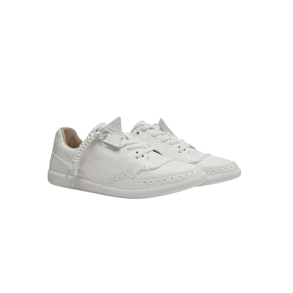 VALABASAS| ABLE LEATHER WHITE SNEAKERS